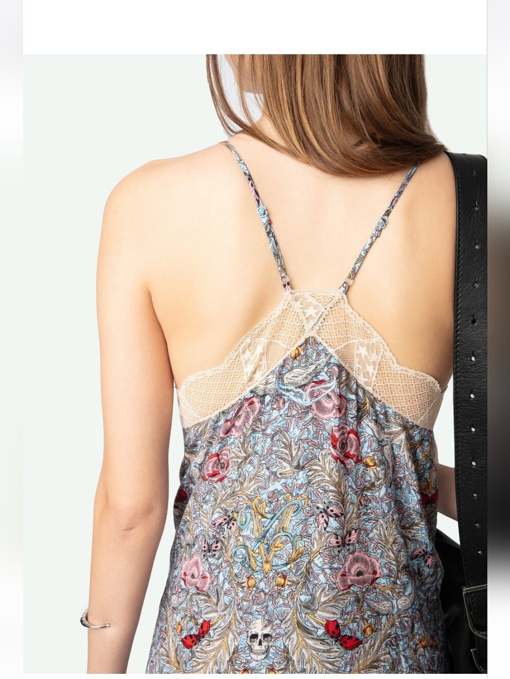 NWT Zadig & Voltaire Ristyl Printed Lace Trim Slip Maxi Dress Multi Color XS - Picture 5 of 14